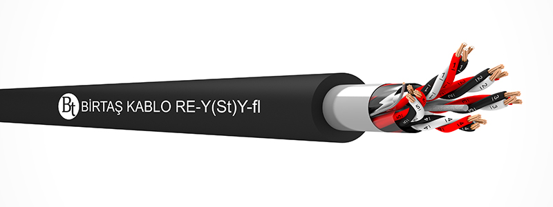 RE-Y(St)Y-fl    70°C  /  300 V Cu/PVC/OSCR/PVC